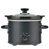 2 QT Slow Cooker, Matte Black Finish, Removeable Stoneware Pot