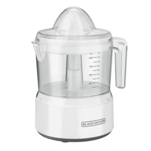 BLACK+DECKER 32oz Citrus Juicer with Self-reversing Cone, White, CJ650W